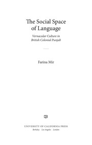 Cover of: The social space of language