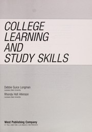 Cover of: College learning and study skills