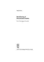 Cover of: Manufacturing of pharmaceutical proteins