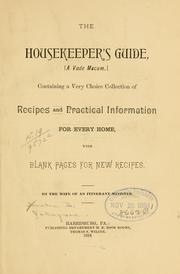 Cover of: The housekeeper's guide