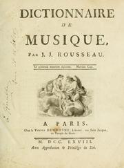 Cover of: Dictionnaire de musique