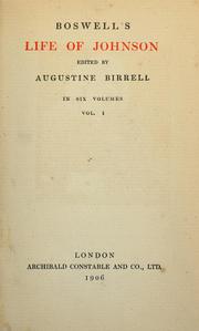 Cover of: Life of Samuel Johnson