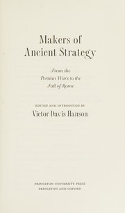 Cover of: Makers of ancient strategy