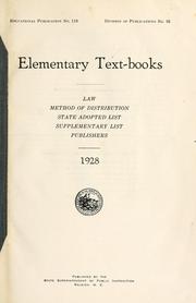 Cover of: Elementary text-books