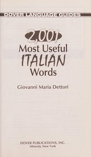 Cover of: 2,001 most useful Italian words