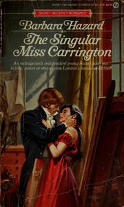 Cover of: The Singular Miss Carrington