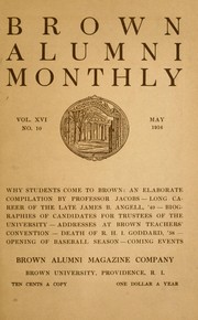 Cover of: Brown alumni monthly
