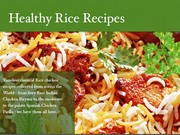 Cover of: Healthy Rice Recipes For Dinner