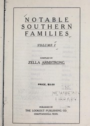 Cover of: Notable Southern families