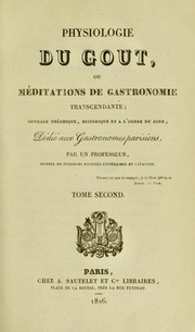 Cover of: Physiologie du goût