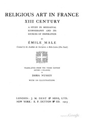 Cover of: Art religieux du XIIIe siècle en France