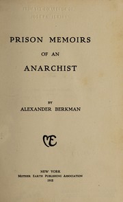 Cover of: Prison memoirs of an anarchist