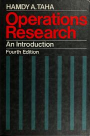 Cover of: Operations research