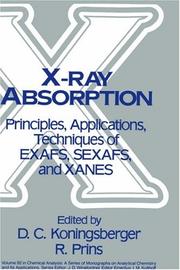 Cover of: X-ray absorption