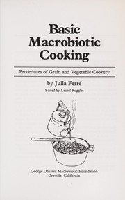 Cover of: Basic macrobiotic cooking