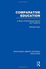 Cover of: Comparative education