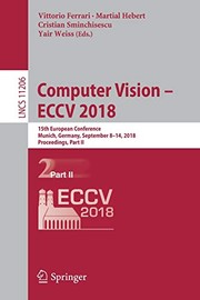 Cover of: Computer Vision – ECCV 2018