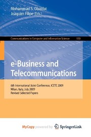 Cover of: e-Business and Telecommunications