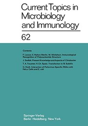 Cover of: Current Topics in Microbiology and Immunology / Ergebnisse der Mikrobiologie und Immunitätsforschung