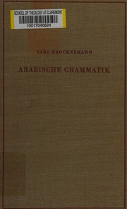 Cover of: Arabische Grammatik