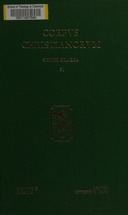 Cover of: Refutationes Duo Operis Gregorii Palamae Cui Titulus Dialogus Inter Orthodoxum Et (Corpus Christianorum) (Greek Edition)