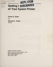 Cover of: Getting the most out of your Epson printer