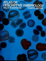Cover of: Atlas of descriptive embryology