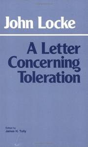 Cover of: A Letter Concerning Toleration