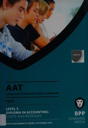 Cover of: AAT qualifications and credit framework (QCF) AQ2013