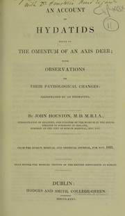 Cover of: An account of hydatids found in the omentum of an axis deer