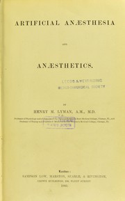 Cover of: Artificial anæsthesia and anæsthetics