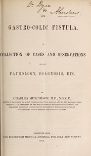 Cover of: On gastro-colic fistula