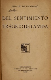 Cover of: Del sentimiento trágico de la vida en los hombres y en los pueblos