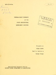 Cover of: Federal-grant research at the state agricultural experiment stations