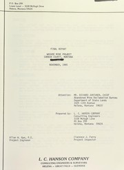 Cover of: Final report