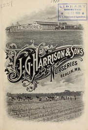 Cover of: J.G. Harrison & Sons nurseries