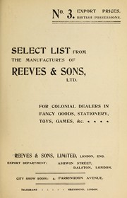 Cover of: Select list from the manufactures of Reeves & Sons Ltd