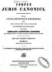 Cover of: Corpus juris canonici