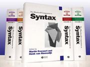 The Blackwell Companion to Syntax Cover Art