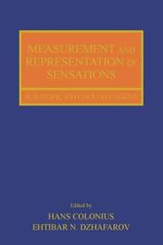 Cover of: Measurement and representation of sensations