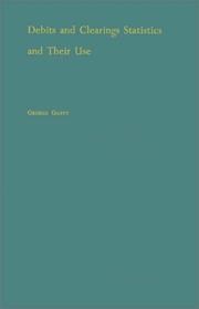 Cover of: Debits and clearings statistics and their use