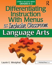 Cover of: Differentiating Instruction with Menus for the Inclusive Classroom