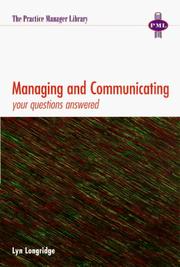 Cover of: Managing and communicating