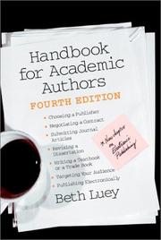 Cover of: Handbook for academic authors
