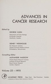Cover of: Advances in cancer research