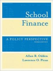 Cover of: School finance: a policy perspective