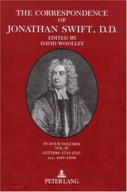 Cover of: The correspondence of Jonathan Swift, D. D.