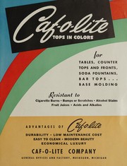 Cover of: Caf-O-Lite tops in colors