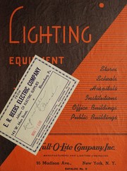 Cover of: Lighting equipment for stores, schools, hospitals, institutions, office buildings, public buildings