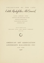 Cover of: Collection of the late Edith Rockefeller McCormick